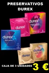 PRESERVATIVOS DUREX DE 3 UNIDADES