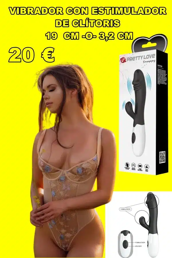 VIBRADOR CON ESTIMULADOR DE CLÍTORIS