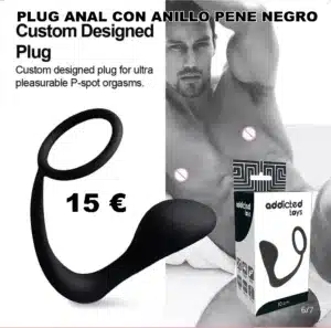 Anillo para el pene con plug anal