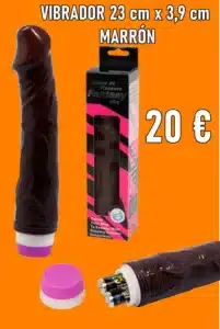 VIBRADOR 23 CM MARRÓN