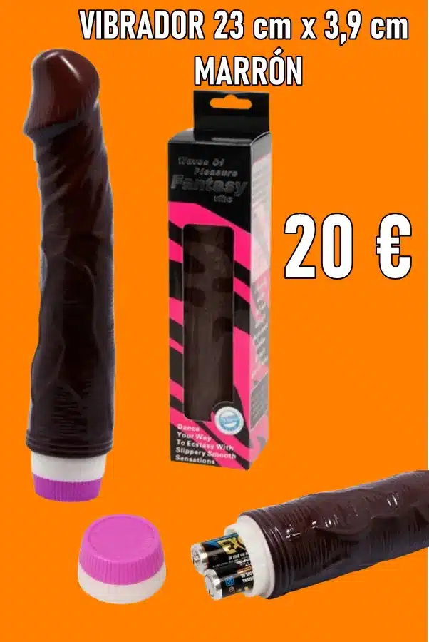 VIBRADOR 23 CM MARRÓN