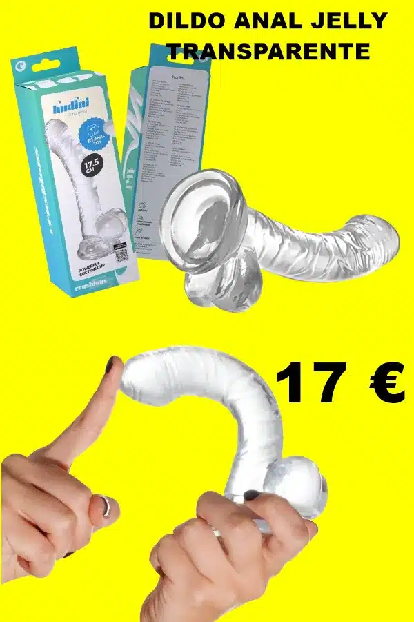 DILDO ANAL JELLY TRANSPARENTE