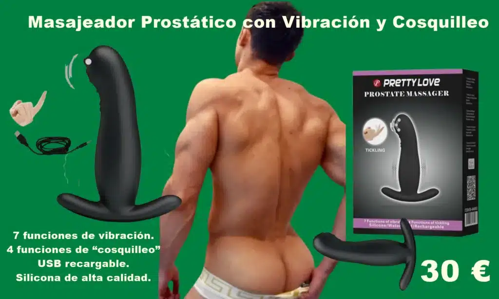 Masajeador Prostático con Vibración y Cosquilleo