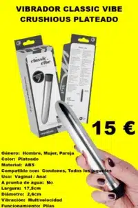 VIBRADOR CLASSIC VIBE CRUSHIOUS PLATEADO