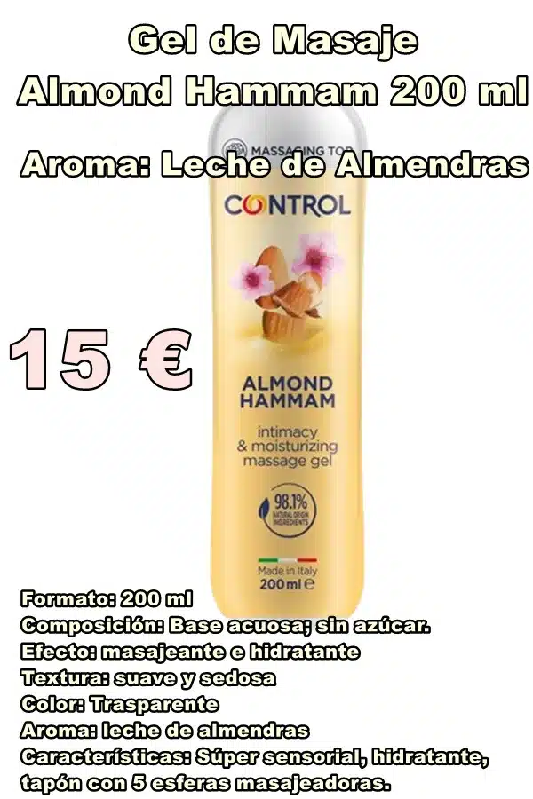 Gel de masaje aroma leche de almendras