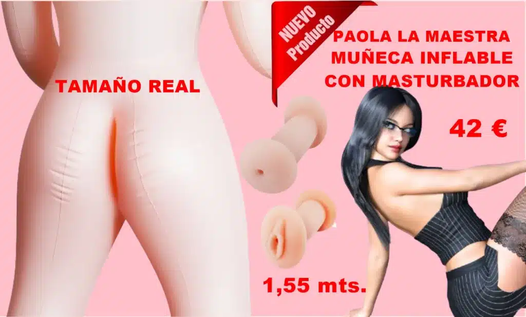 MUÑECA HINCHABLE PAOLA CON MASTURBADOR