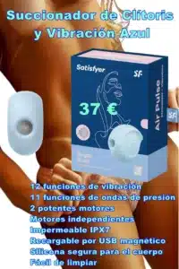 Succionador de Clítoris y Vibración Azul