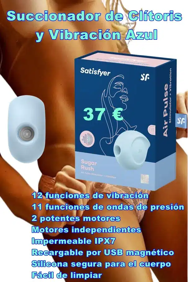 Succionador de Clítoris y Vibración Azul