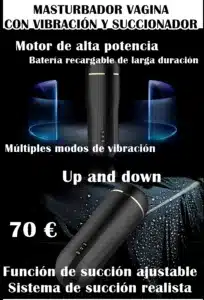 MASTURBADOR VAGINA CON VIBRACIÓN Y SUCCIONADOR