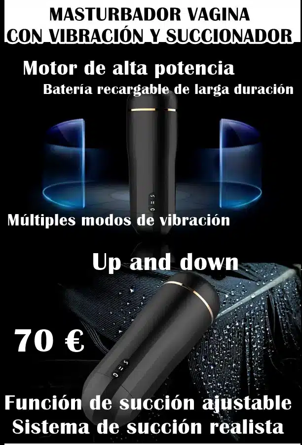 MASTURBADOR VAGINA CON VIBRACIÓN Y SUCCIONADOR