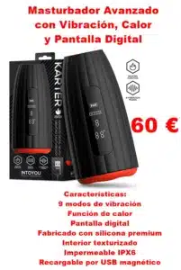 Masturbador Avanzado con Vibración, Calor y Pantalla Digital