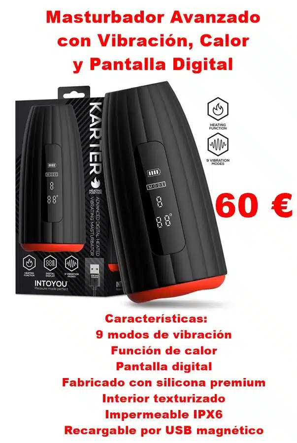 Masturbador Avanzado con Vibración, Calor y Pantalla Digital