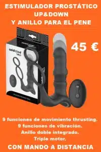 ESTIMULADOR PROSTÁTICO UP&DOWN Y ANILLO PARA EL PENE