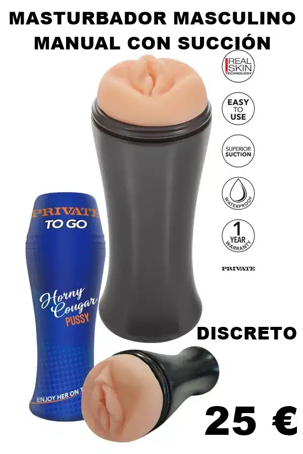 MASTURBADOR MASCULINO MANUAL CON SUCCIÓN