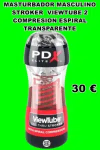 MASTURBADOR STROKER VIEWTUBE 2 COMPRESION ESPIRAL TRANSPARENTE