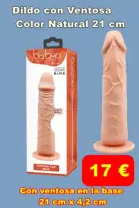 Dildo realista 21 cm x 4,2 cm con ventosa