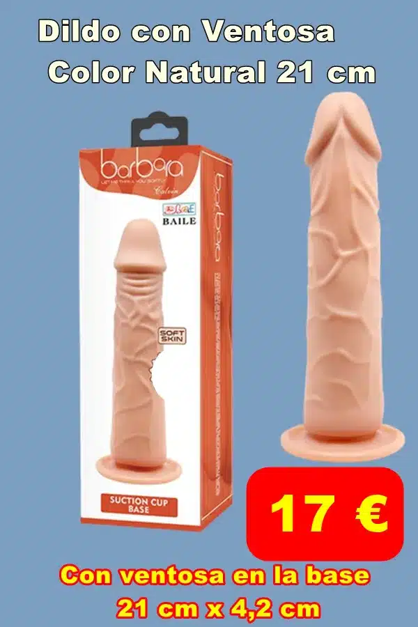 Dildo realista 21 cm x 4,2 cm con ventosa