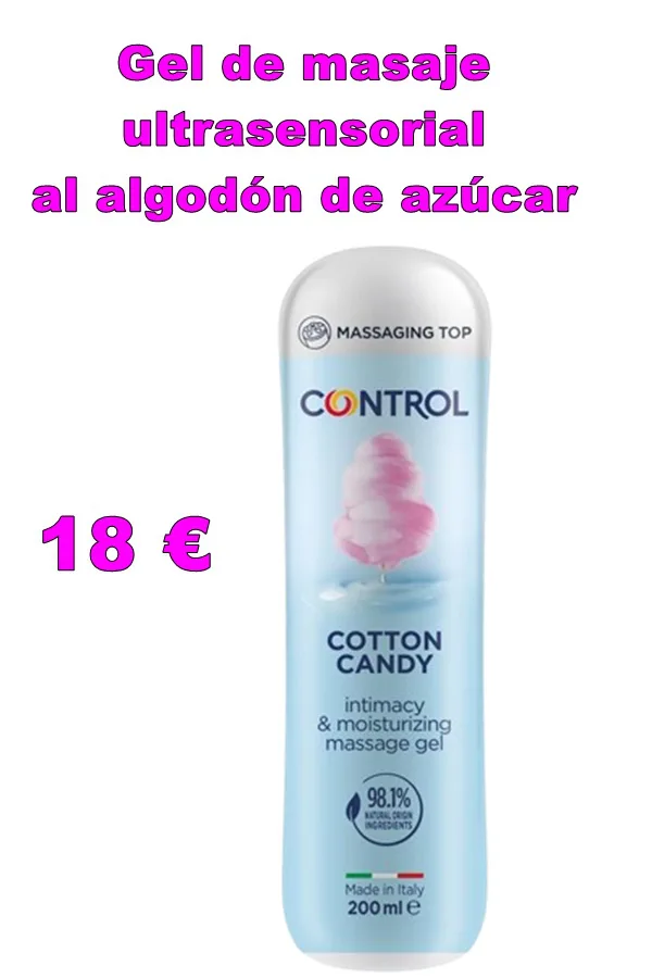 Gel de masaje ultrasensorial al algodón de azúcar
