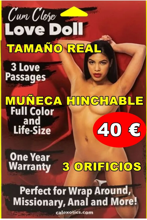 MUÑECA HINCHABLE TAMAÑO REAL CUM CLOSE