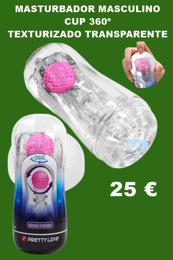 MASTURBADOR CUP 360º TEXTURIZADO TRANSPARENTE