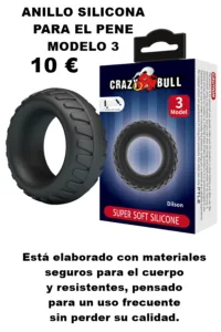 ANILLO SILICONA MODELO 3 PARA EL PENE