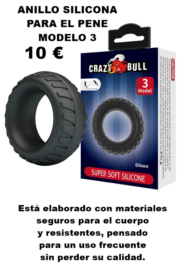 ANILLO SILICONA MODELO 3 PARA EL PENE
