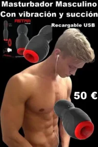 MASTURBADOR VIBRACIÓN Y SUCCIONADOR